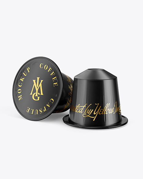 Two Coffee Capsules Mockup