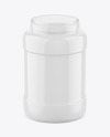 3500ml Glossy Plastic Jar Mockup - Front View (High Angle Shot)