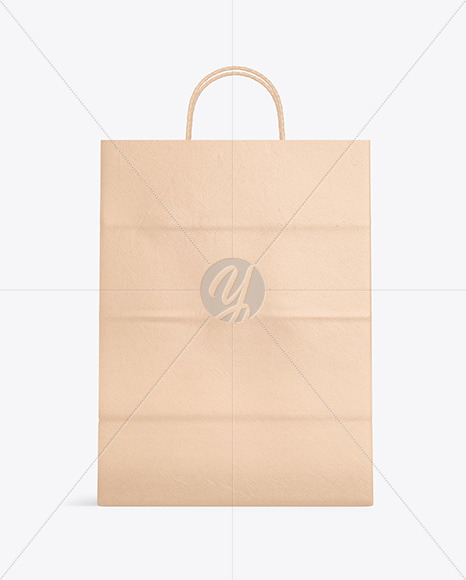 Kraft Shopping Bag w/ Rope Handles Mockup