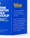 Glossy Drink Carton Pack Mockup – Back View