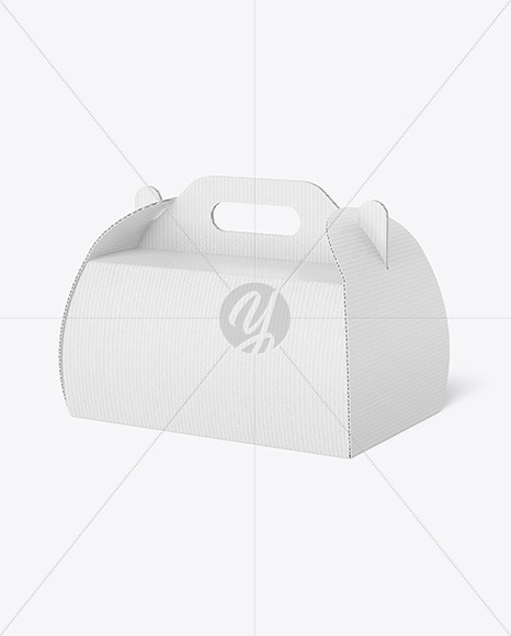 Corrugated Box w/ Handle Mockup