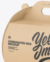 Corrugated Box w/ Handle Mockup