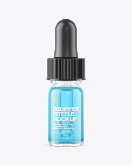 5ml Clear Glass Dropper Bottle Mockup