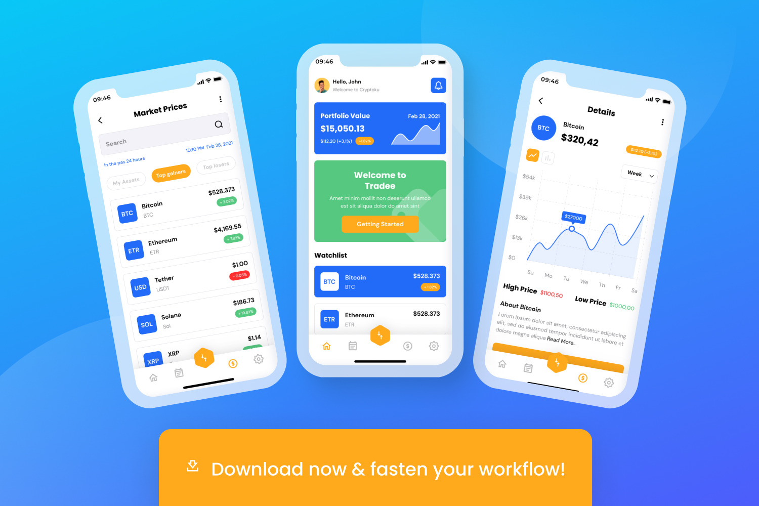 Cryptoku - Crypto Currency Mobile App UI Kit Cryptoku - Crypto Currency Mobile App UI Kit