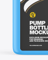 Matte Plastic Square Bottle With Pump Mockup