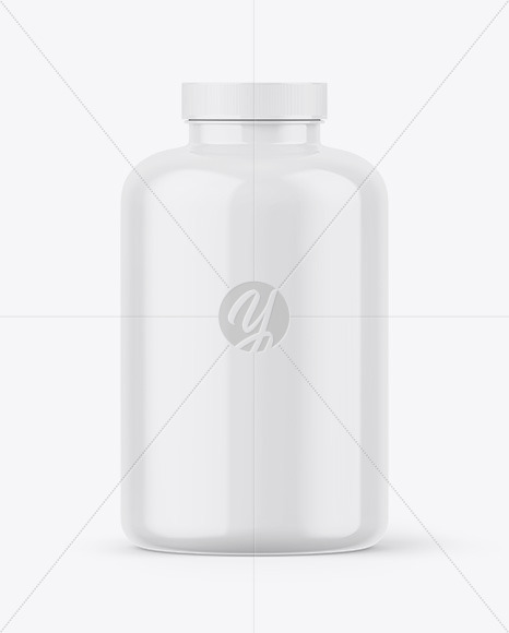 Glossy Plastic Jar Mockup