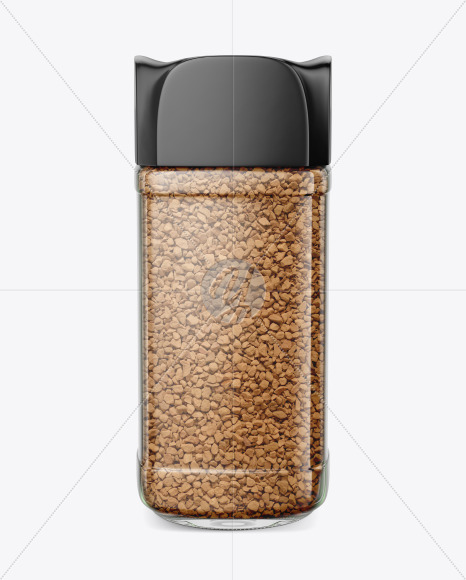 Glass Jar Of Instant Coffee Mockup