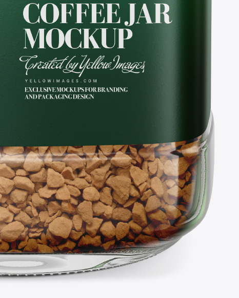 Glass Jar Of Instant Coffee Mockup