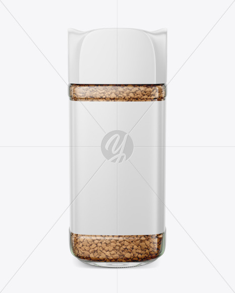 Glass Jar Of Instant Coffee Mockup