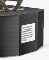Octagonal Corrugated Box w/ Handle Mockup