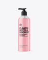 Clear Liquid Soap Cosmetic Bottle with Pump Mockup