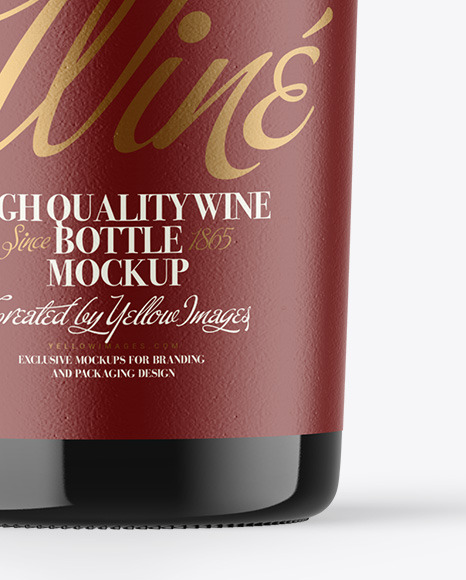 Dark Glass Wine Bottle Mockup