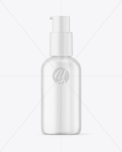 Frosted Clear Cosmetic Bottle Mockup