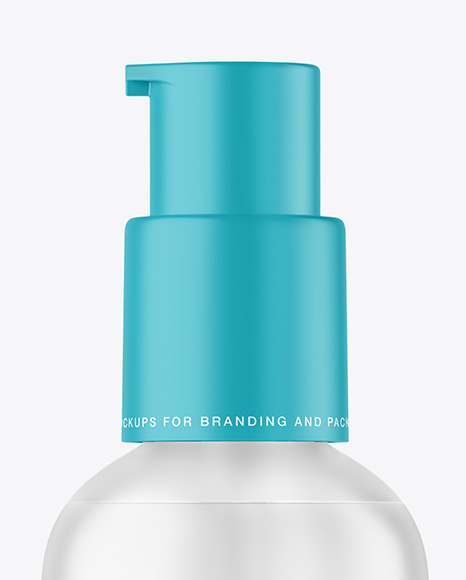 Frosted Clear Cosmetic Bottle Mockup