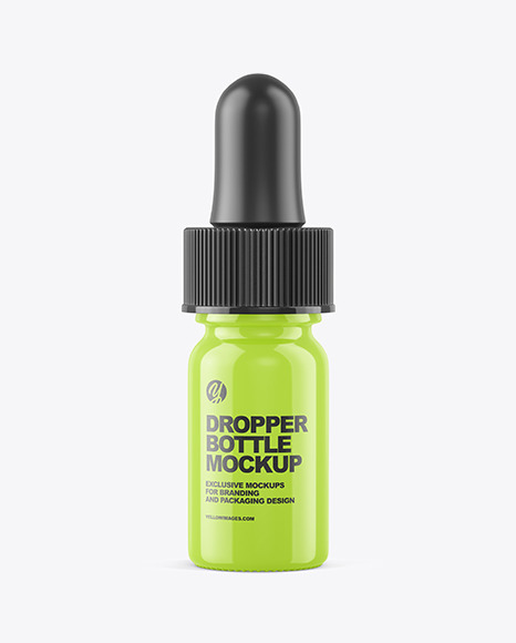 5ml Glossy Plastic Dropper Bottle Mockup - Oil dropper bottle mockup