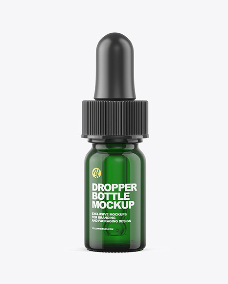 5ml Green Glass Dropper Bottle Mockup - Oil dropper bottle mockup