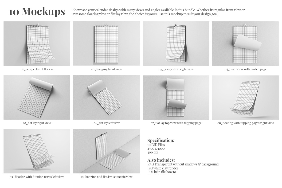 Wall Wire Calendar Vertical 11 x 17 Inches PSD Mockup Bundle Wall Wire Calendar Vertical 11 x 17 Inches PSD Mockup Bundle