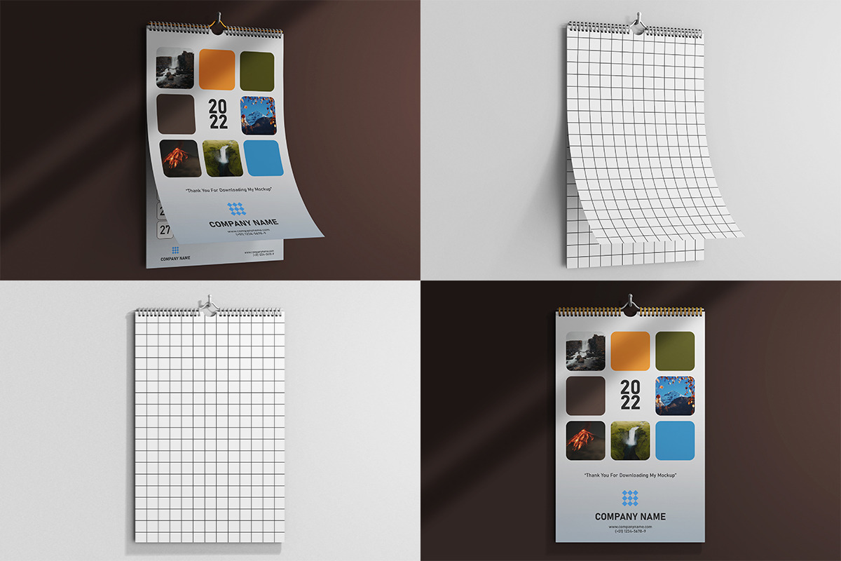 Wall Wire Calendar Vertical 11 x 17 Inches PSD Mockup Bundle Wall Wire Calendar Vertical 11 x 17 Inches PSD Mockup Bundle