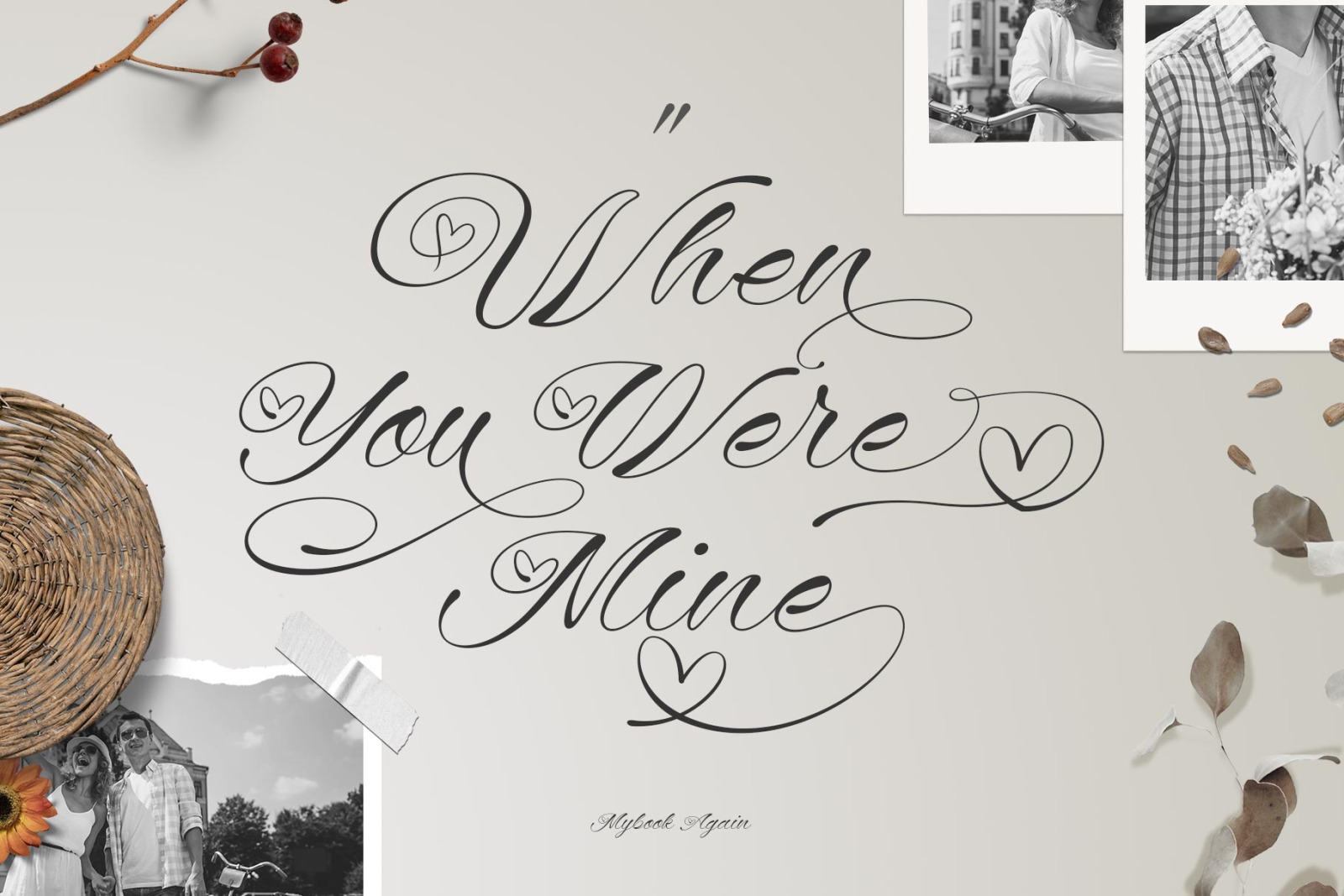 Mybook Again Romantic Script Font Mybook Again Romantic Script Font