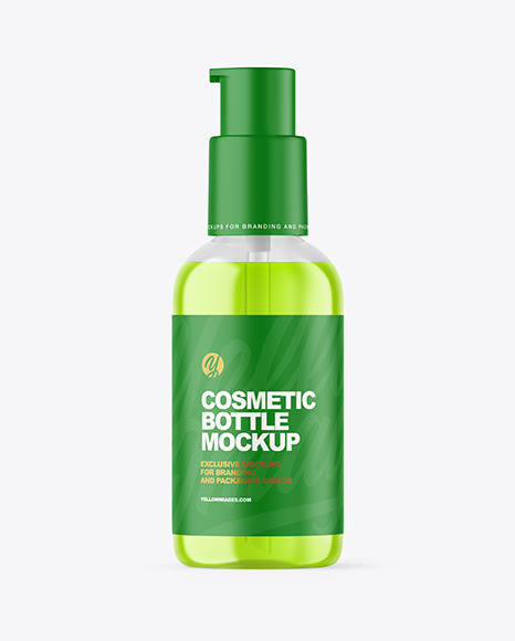 Color Liquid Cosmetic Bottle Mockup