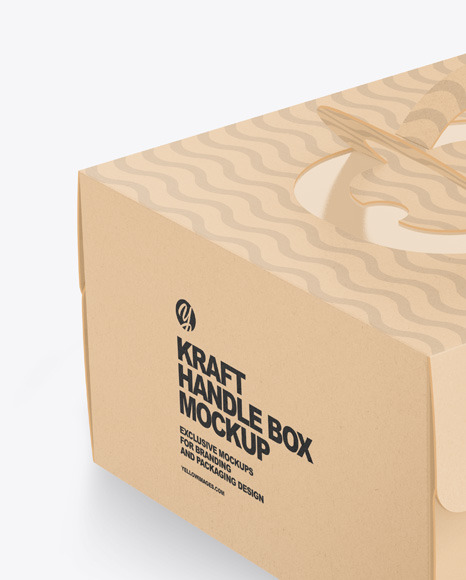 Kraft Handle Box w/ Window Mockup