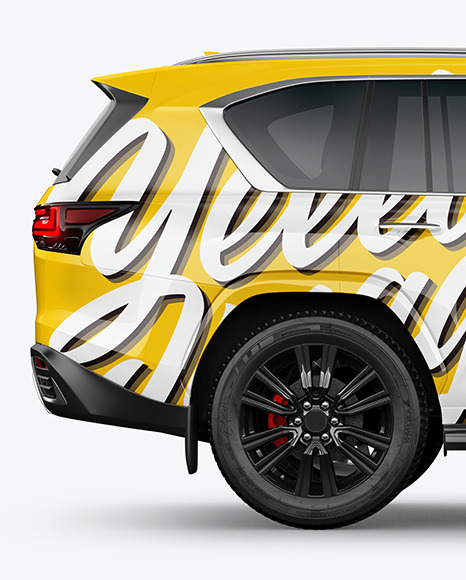 Full-size Luxury SUV Mockup - Side View