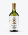 Green Glass White Wine Bottle Mockup