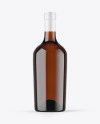 Amber Glass White Wine Bottle Mockup