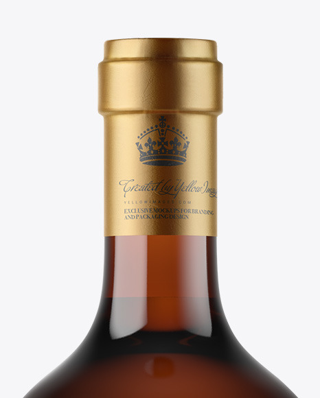 Amber Glass White Wine Bottle Mockup Amber Glass White Wine Bottle Mockup