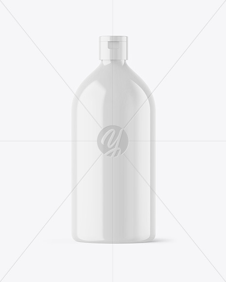 Glossy Plastic Bottle Mockup