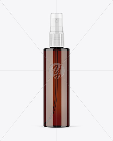 Amber Spray Bottle Mockup