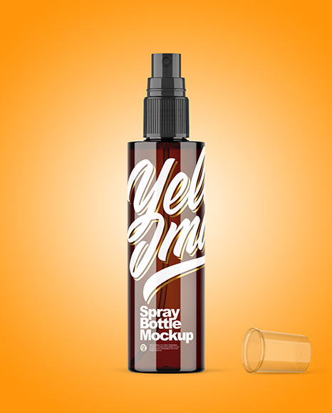 Amber Spray Bottle Mockup