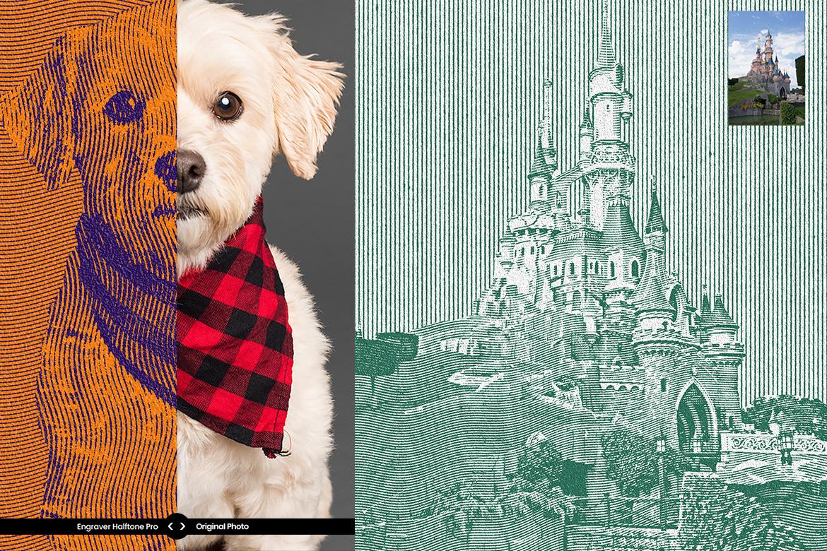 Engrave Halftone Pro Photoshop Action