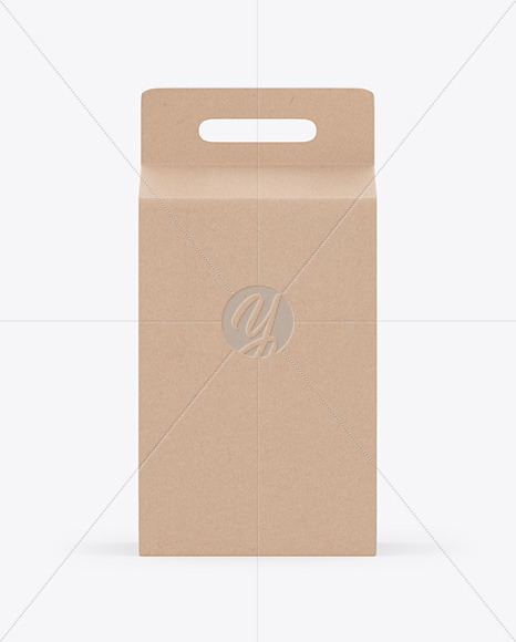 Kraft Box with Handle Mockup