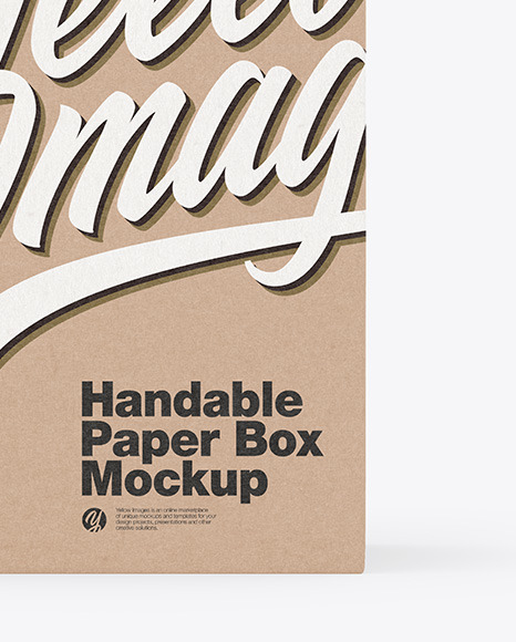 Kraft Box with Handle Mockup