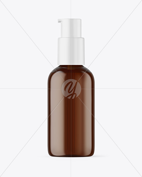 Amber Cosmetic Bottle Mockup