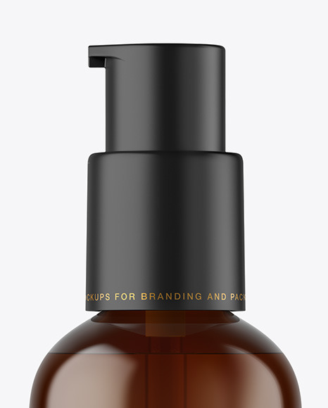 Amber Cosmetic Bottle Mockup