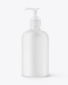 Matte Cosmetic Bottle with Pump Mockup Matte Cosmetic Bottle with Pump Mockup