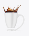 Matte Mug w/ Coffee Splash Mockup