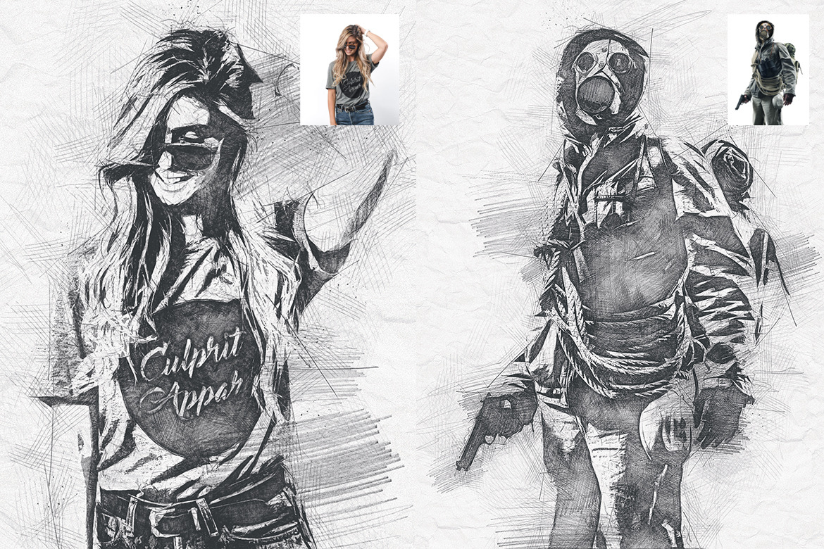 Viva Sketch Photoshop Action Viva Sketch Photoshop Action
