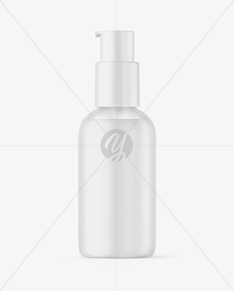 Frosted Clear Liquid Soap Cosmetic Bottle Mockup