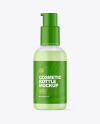 Frosted Clear Liquid Soap Cosmetic Bottle Mockup