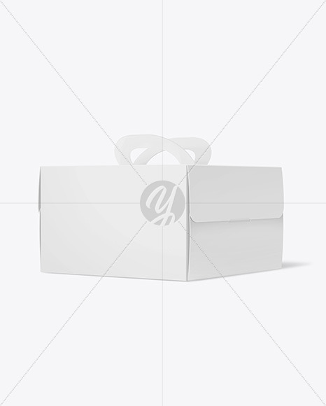 Cardboard Handle Box w/ Window Mockup