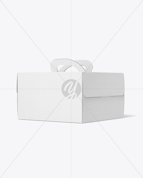 Corrugated Handle Box w/ Window Mockup