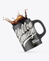 Matte Mug w/ Coffee Splash Mockup