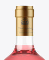 Clear Glass Pink Wine Bottle Mockup