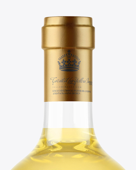 Clear Glass White Wine Bottle Mockup Clear Glass White Wine Bottle Mockup
