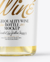 Clear Glass White Wine Bottle Mockup Clear Glass White Wine Bottle Mockup