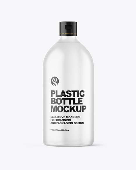 Frosted Plastic Bottle Mockup