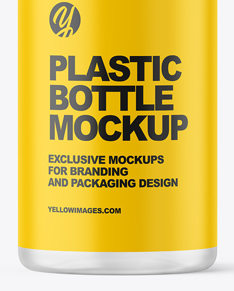 Frosted Plastic Bottle Mockup